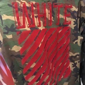 I’m selling a dope off white shirt! Sz M